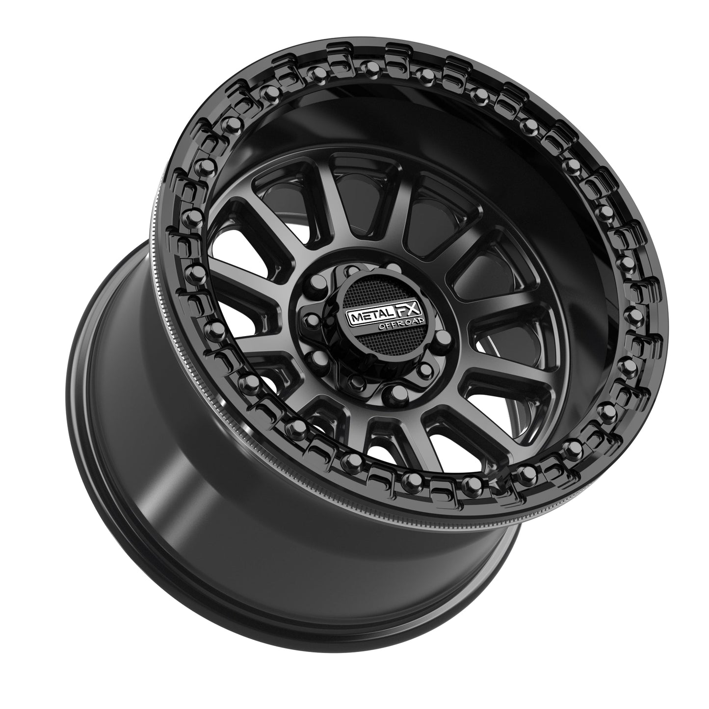 Rampage R Beadlock | Satin Black w/ Gloss Black Ring