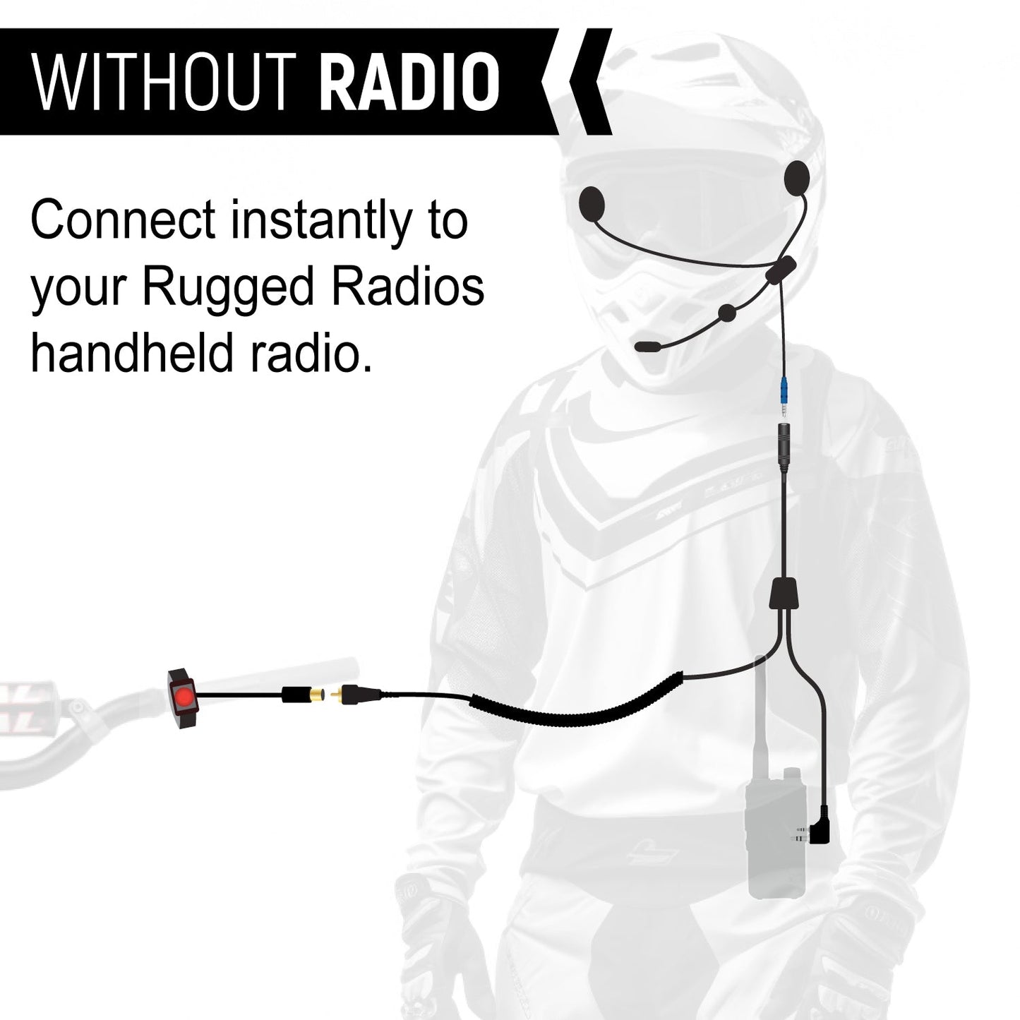 SUPER SPORT Complete Motorcycle Communication Kit with Lightweight SPORT Cables - Without Radio