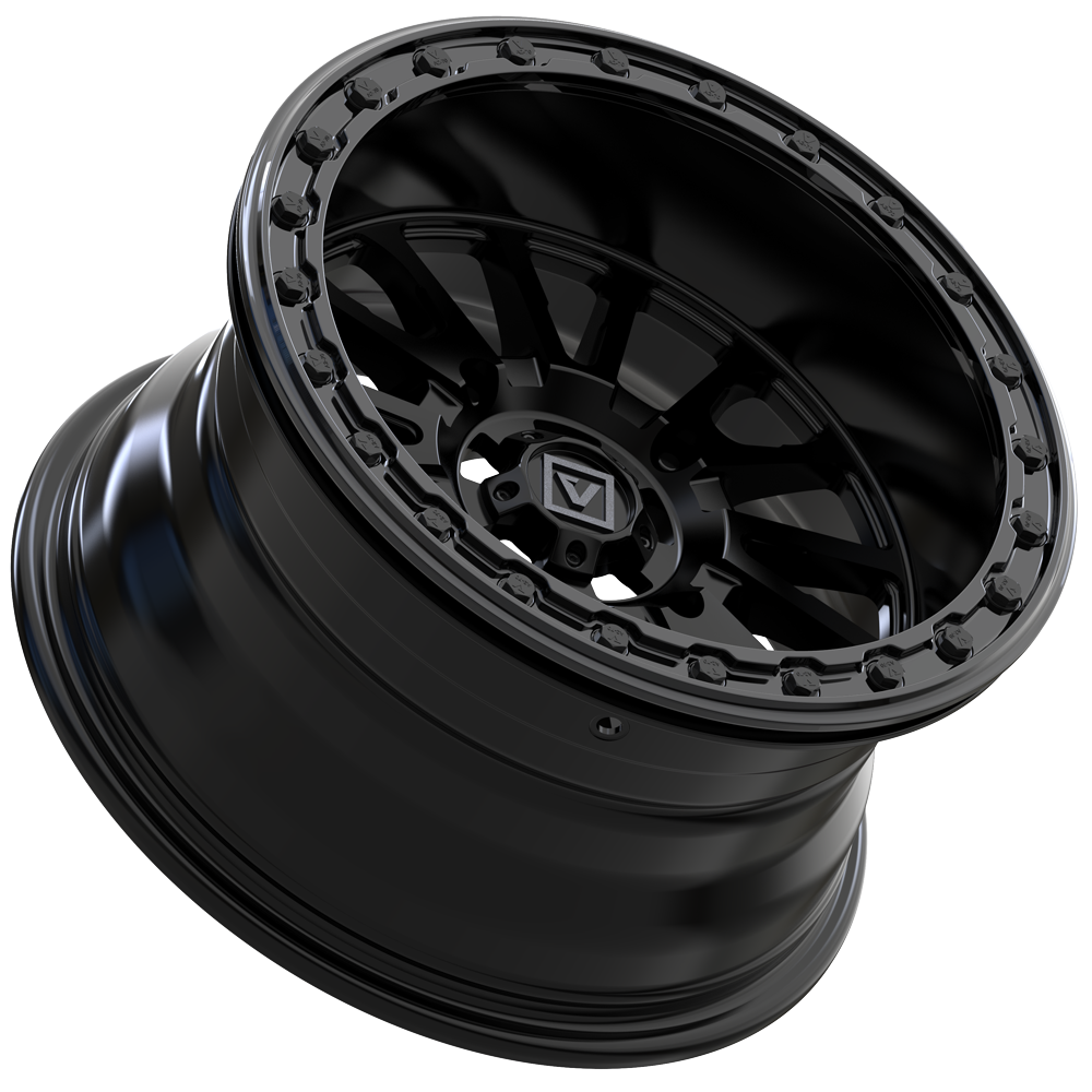 V16 BEADLOCK 15X8 -12MM 4X156 SATIN BLACK