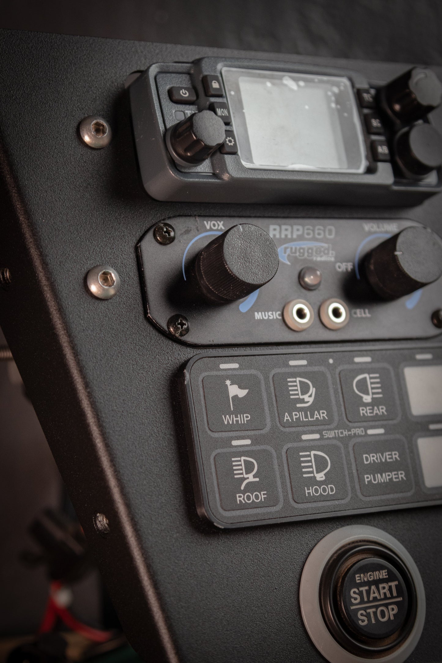 Universal ABM Mini Radio + Switch-Pros Mount – StayFlush Motorsports
