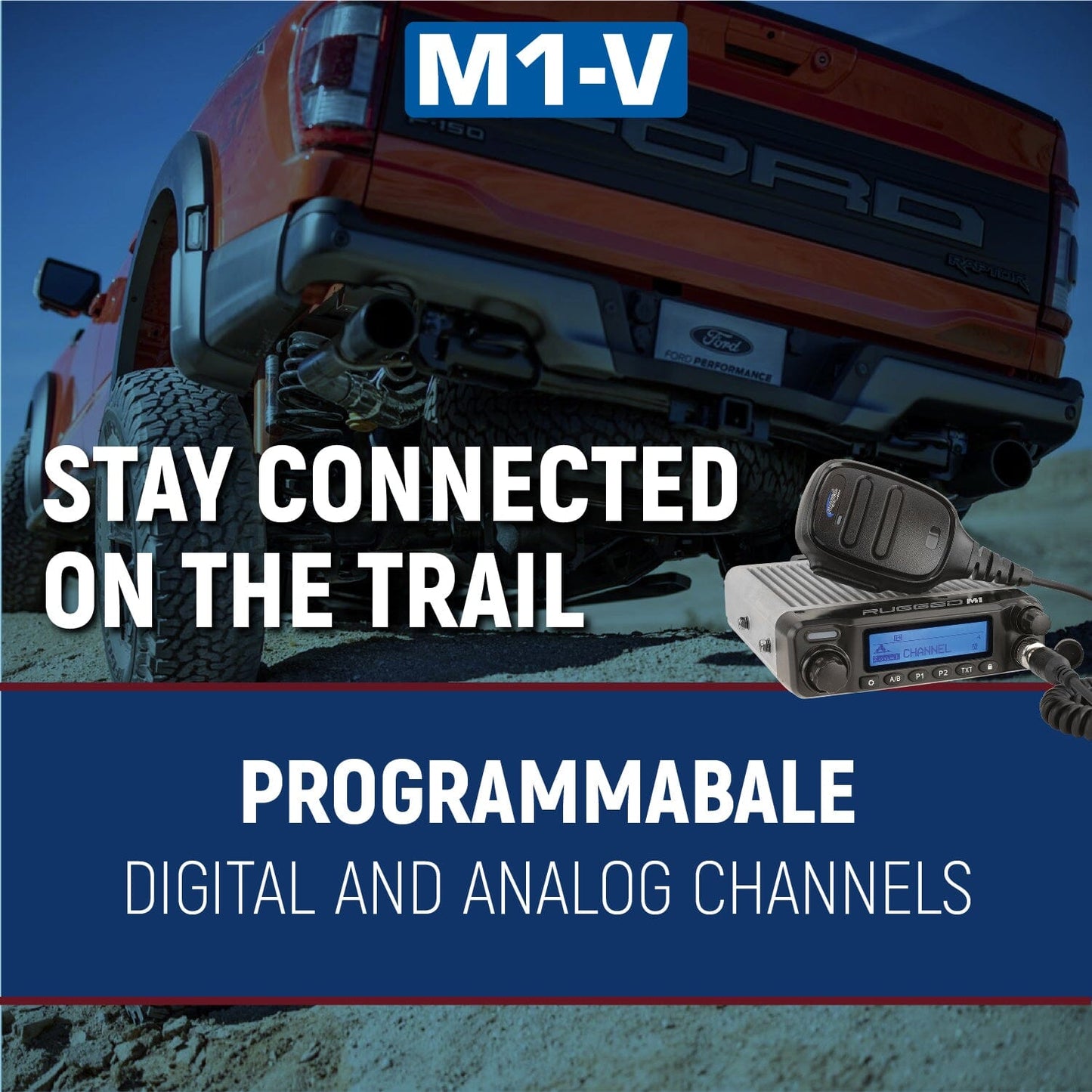 Ford Raptor Two-Way Mobile Radio Kit - M1-V - Business Band VHF