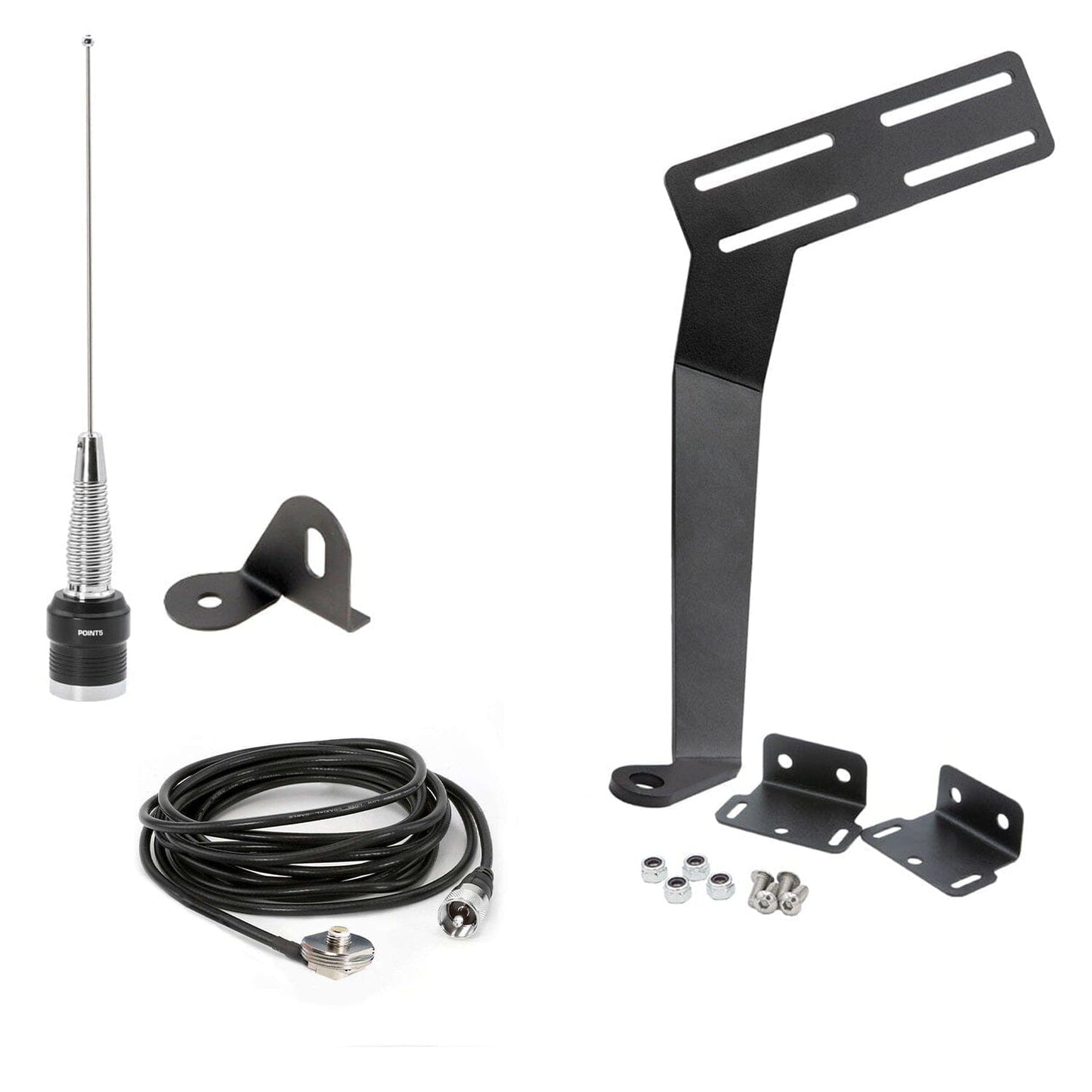 Jeep Wrangler TJ LJ JK JKU and Rubicon Two-Way GMRS Mobile Radio Kit - JK 2-Door (07-10) and JKU 4-Door (07-19) / G1 Waterproof