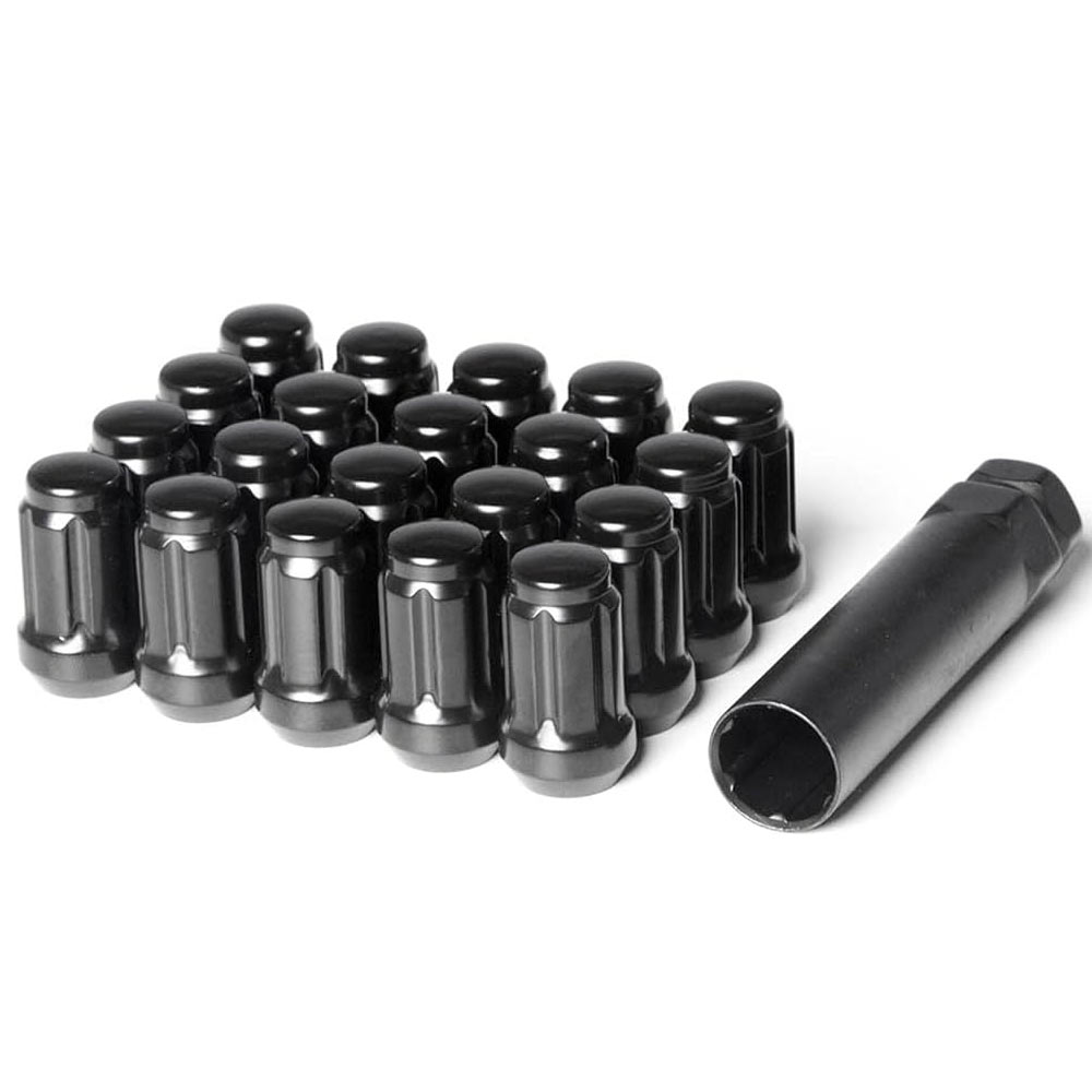 12X1.25 SPLINE 5 LUG KIT 1.38" BLACK