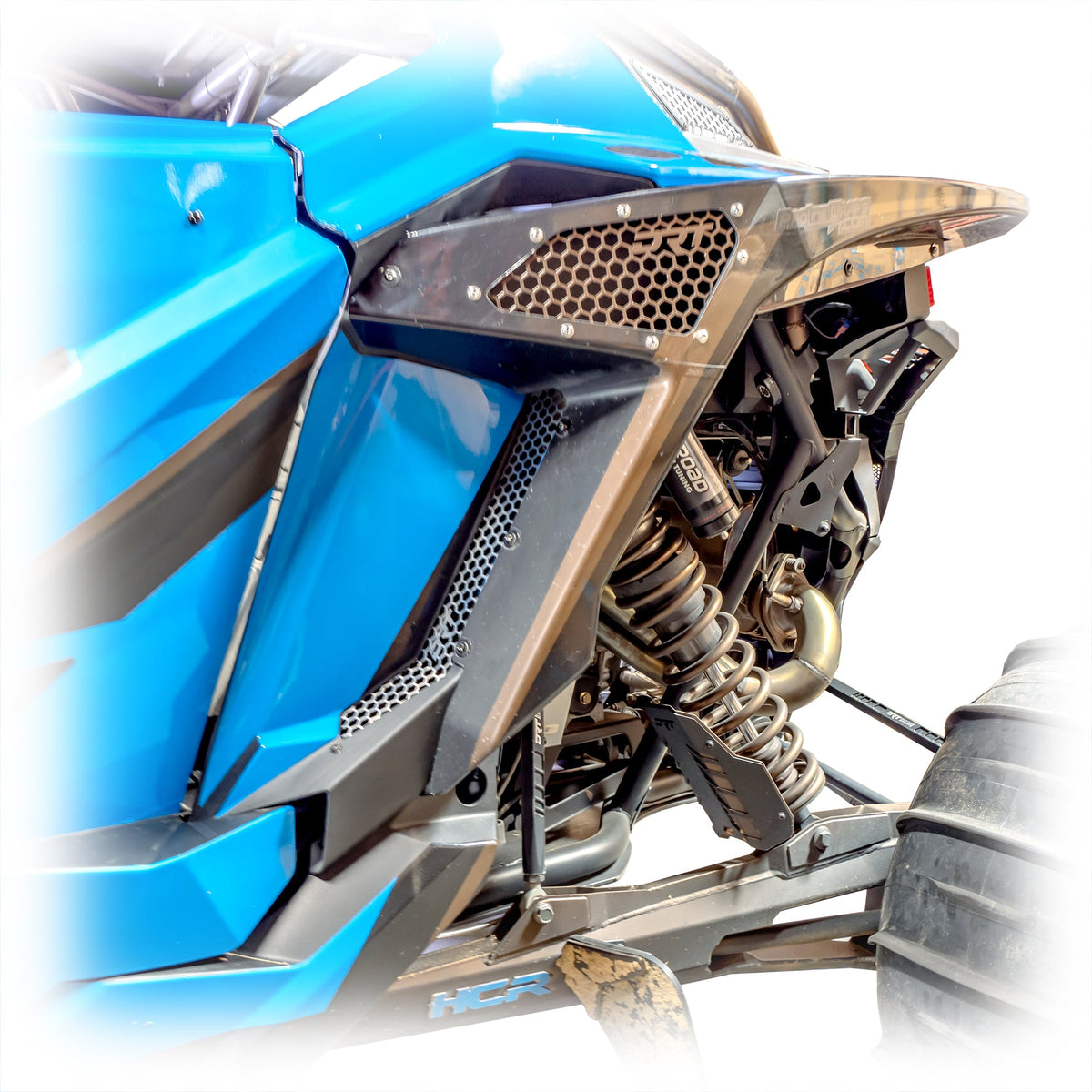DRT Polaris RZR Pro XP/ Pro R/Turbo R  Aluminum Rear Fender Screen set
