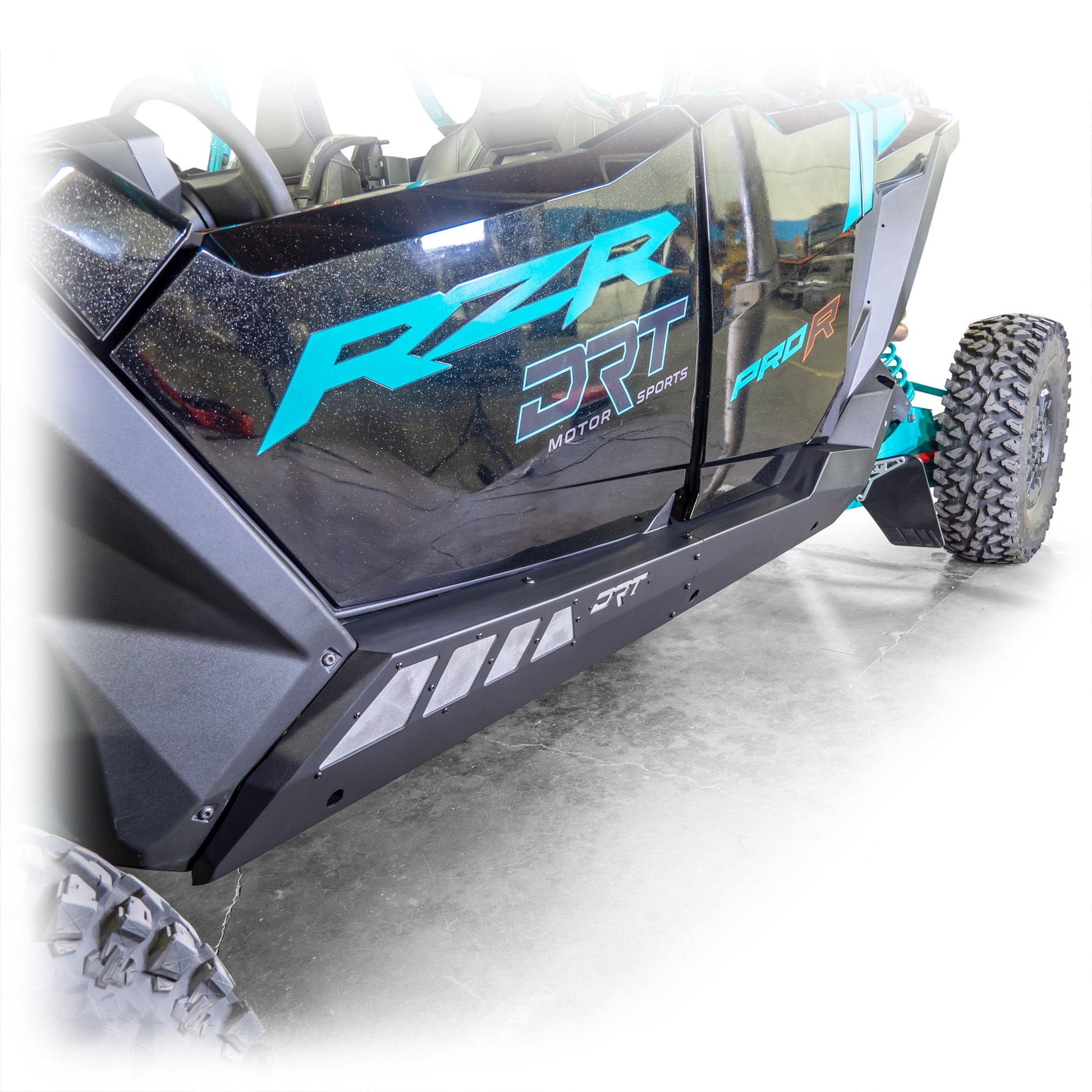 DRT Polaris RZR Pro Series 4-Seat Rock Sliders Side view
