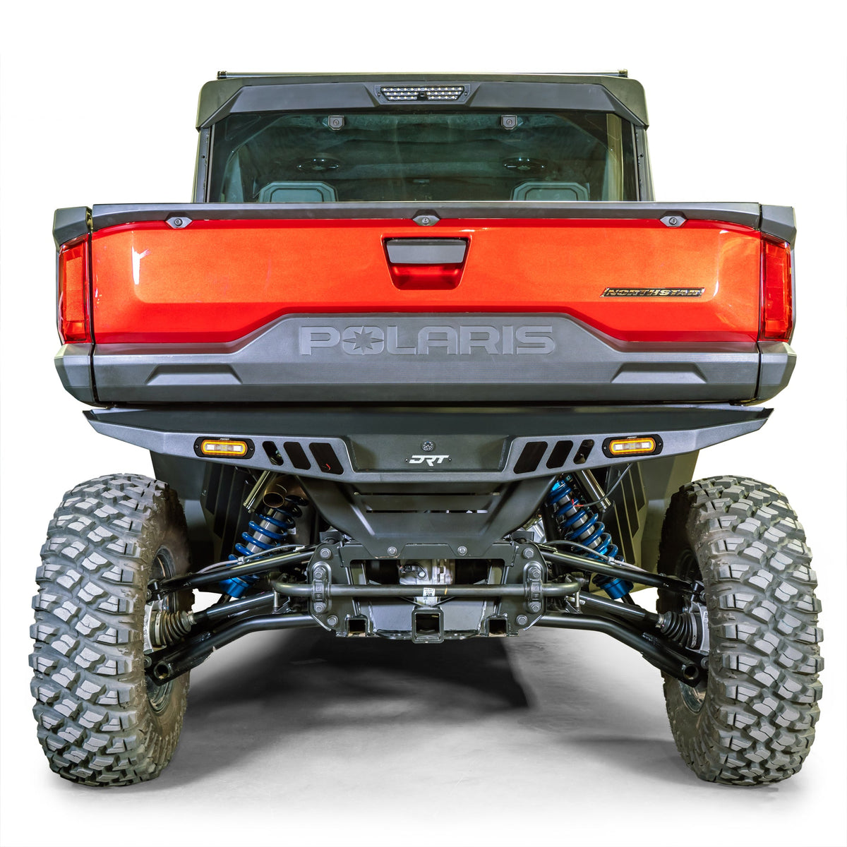 DRT Polaris Ranger XD 1500 2024+ Rear Bumper white lights on bumper turned on Front view