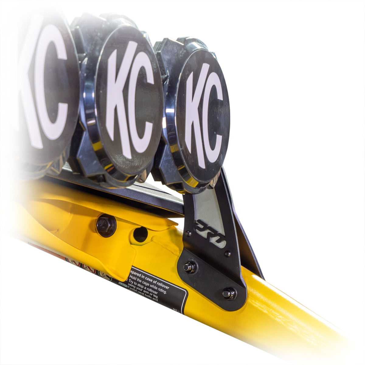 Light bar mounting bracket with stainless fasteners and contrast aluminum plate for Maverick R