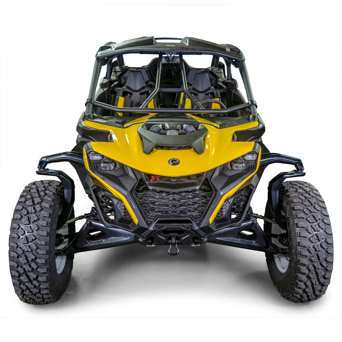 Intrusion bar kit with textured black finish, designed to match OEM cage aesthetics