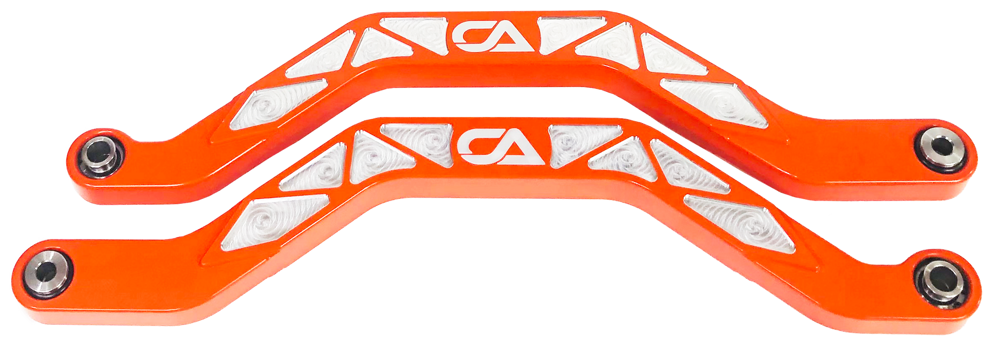 Honda Talon X and R Billet High Clearance Radius Rods | CA Tech USA Our high clearance rods were designed with strength, dependability, and affordability all in mind. Our rods finish in the absolute largest rods on the market. We have a finished thickness of 1.25 inches throughout the entire center of the rod where it really counts, and a finished height of the rod at over 1.5 inches. Our rods also boast a full 3 INCHES OF ADDED GROUND CLEARANCE