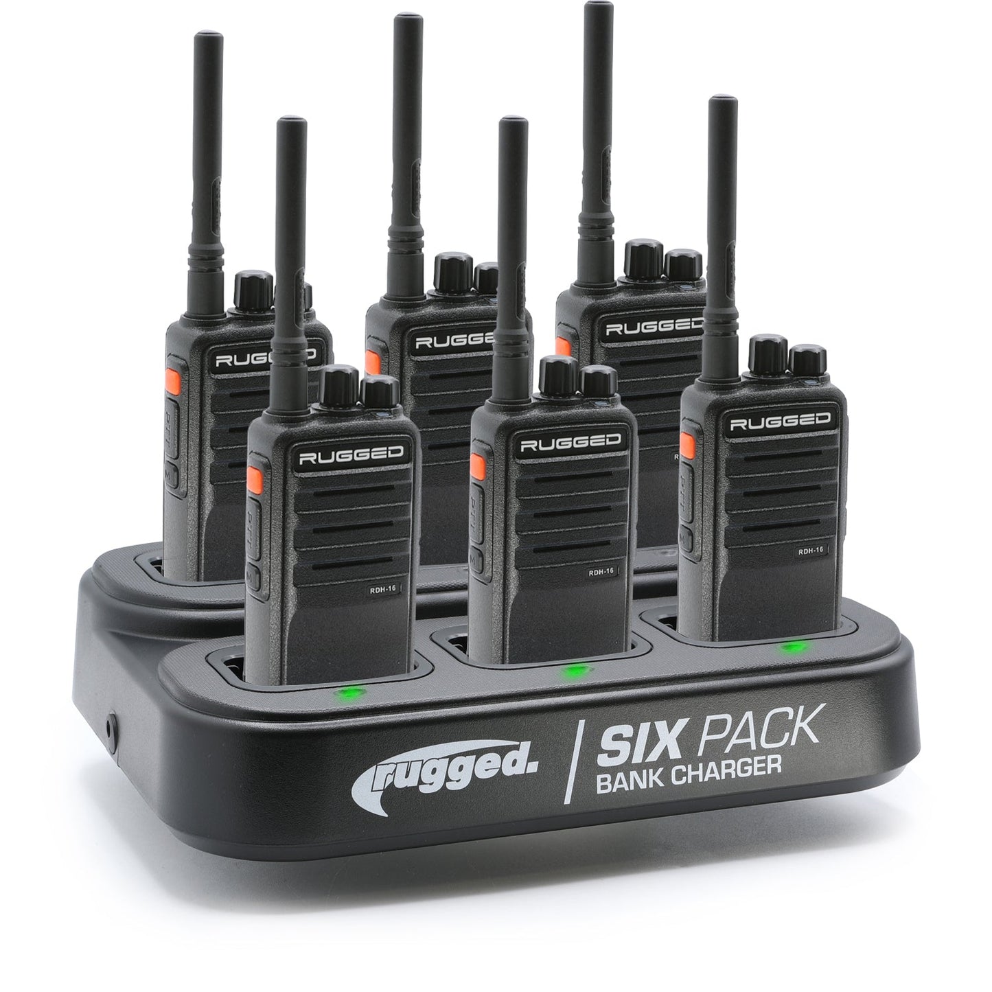 6 PACK - Choose Your Business Band Two Way Handheld Radio - RDH-16 - VHF Black