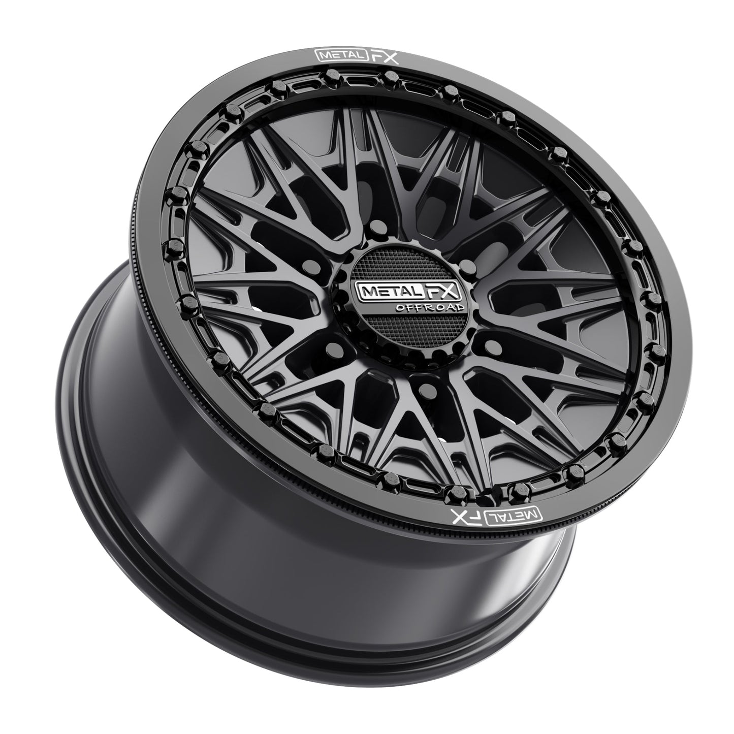 Alpha 6R Beadlock | Satin Black w/ Gloss Black Ring