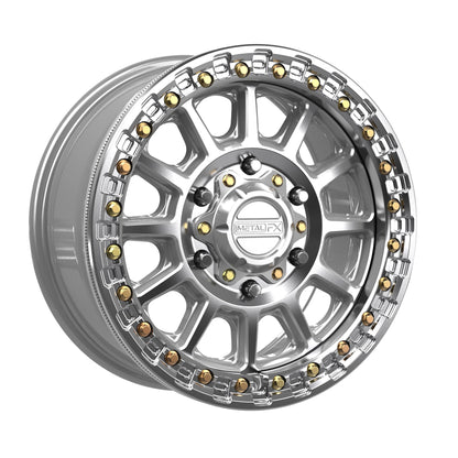 Rampage 6R Beadlock | Gloss Silver Machined