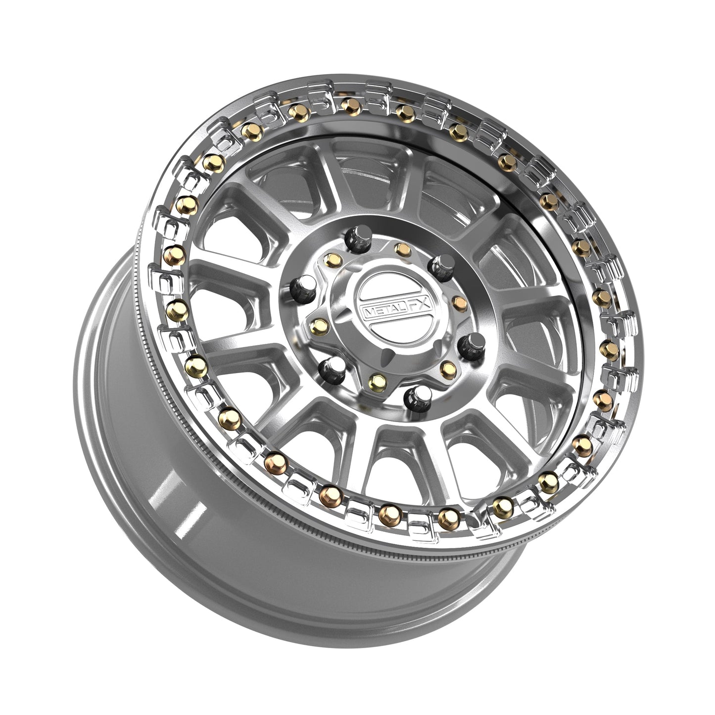 Rampage 6R Beadlock | Gloss Silver Machined