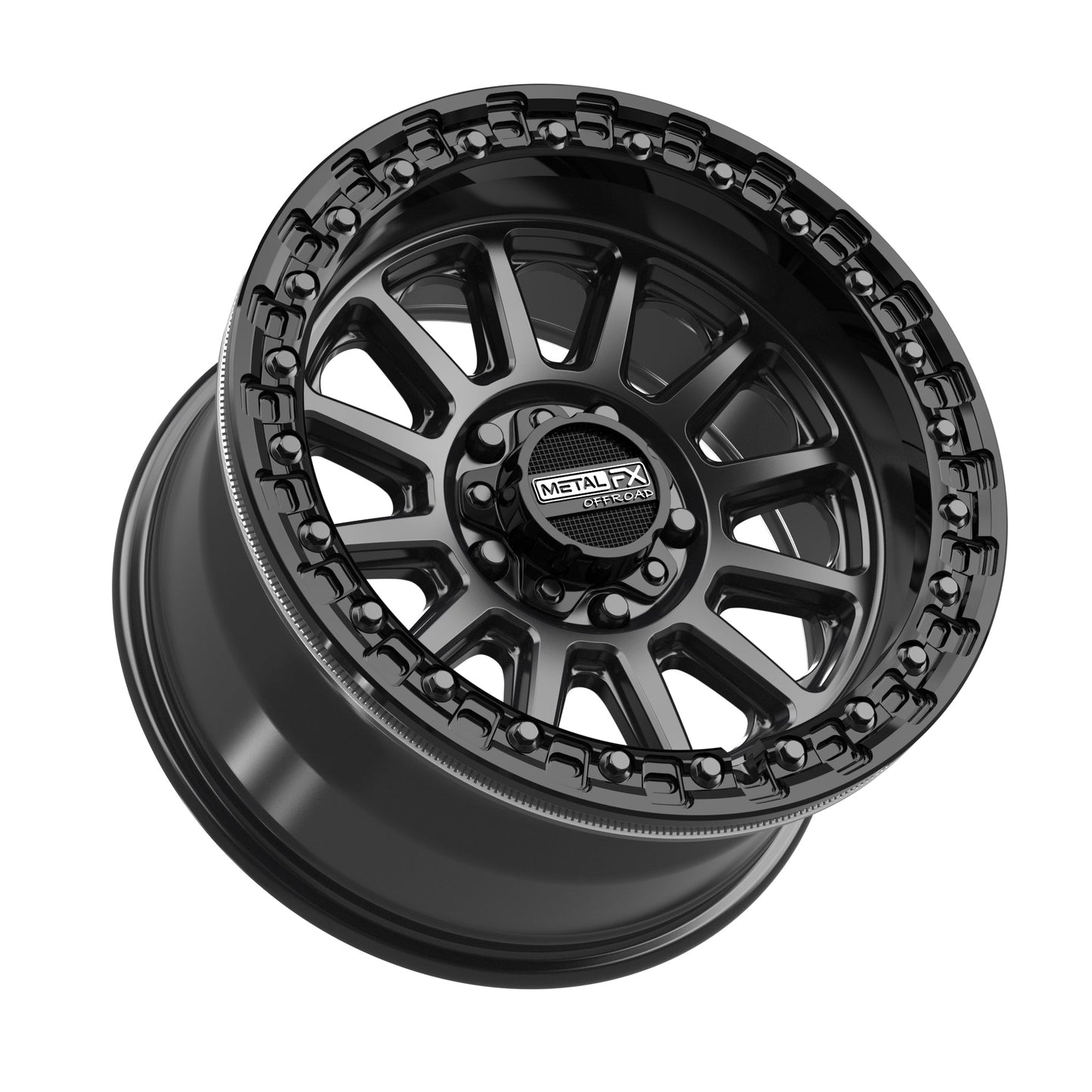 Rampage R Beadlock | Satin Black w/ Gloss Black Ring