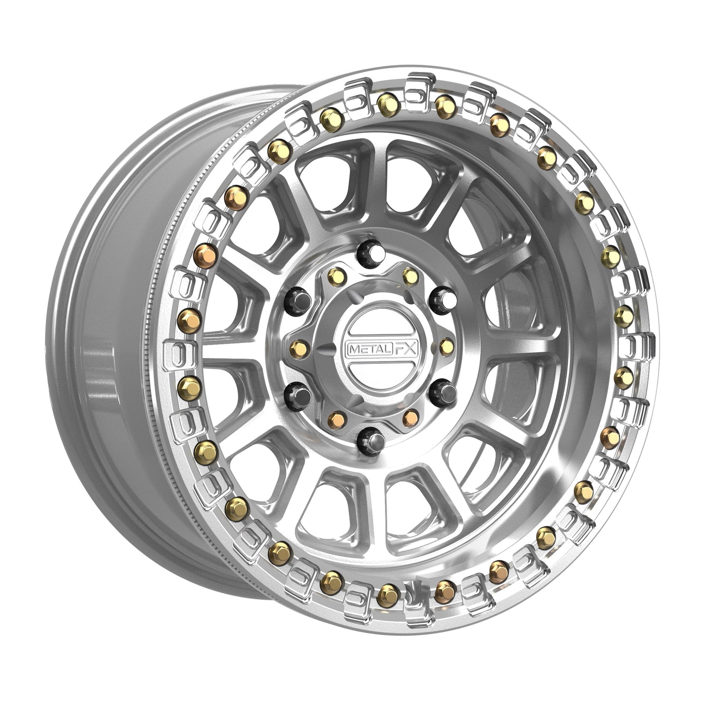 Rampage 6R Beadlock | Gloss Silver Machined