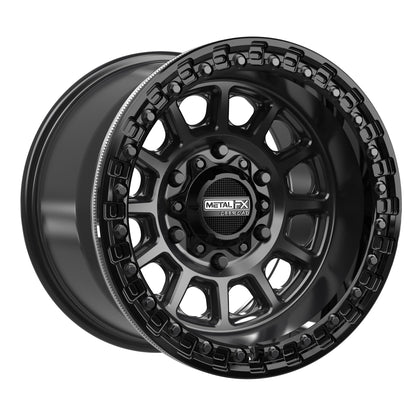 Rampage 6R Beadlock | Satin Black w/ Gloss Black Ring