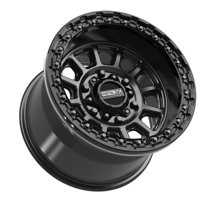 Rampage 6R Beadlock | Satin Black w/ Gloss Black Ring