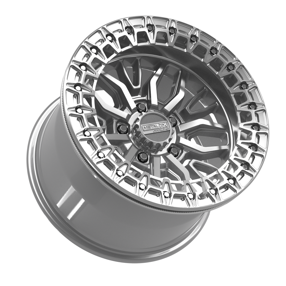 Mayhem R Beadlock | Gloss Silver Machined