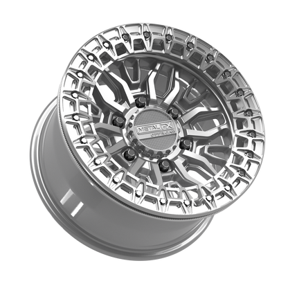 Mayhem 6R Beadlock | Gloss Silver Machined