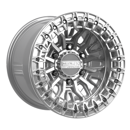 Mayhem 6R Beadlock | Gloss Silver Machined