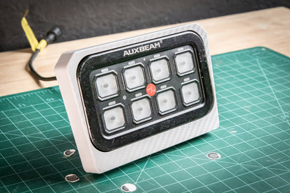 StayFlush Motorsports SFM MaverickR Auxbeam 8 Mount showing durable black metal construction and secure mounting points