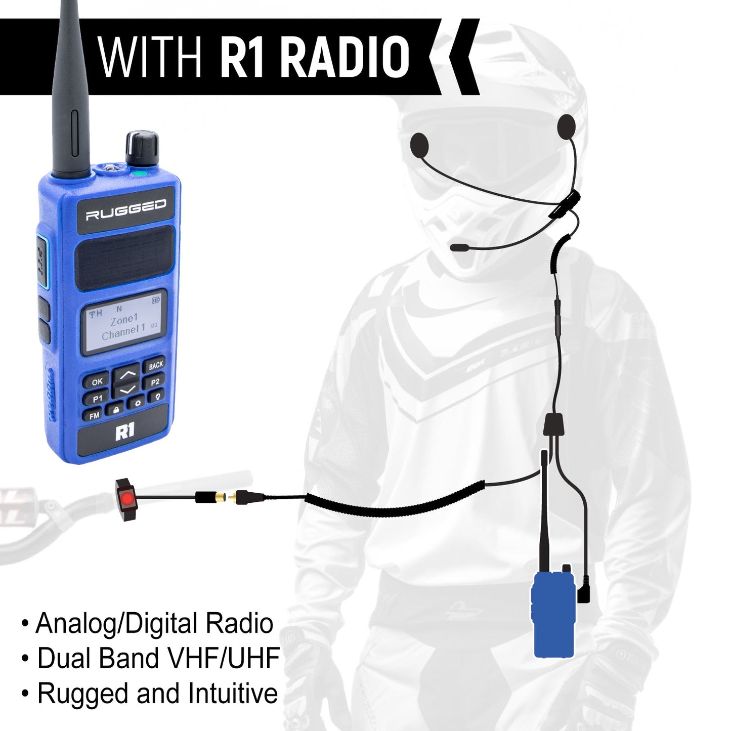 CONNECT BT2 Bluetooth Moto Kit with Radio - R1