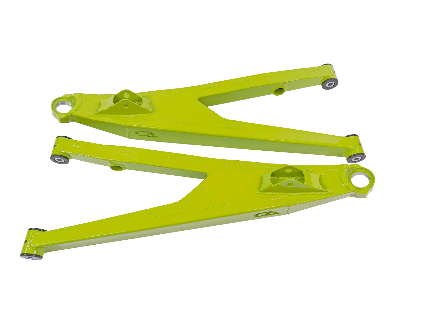 Can-Am Maverick X3 Upper Boxed Control Arms are laser cut from 4130 chromoly then CNC broke for quality and accuracy. Comes complete with 25% larger bushings installed to decrease wear and increase bushing life. Made with TIVAR® a high quality UHMW-PE material and is resistant to most all chemicals and conditions.