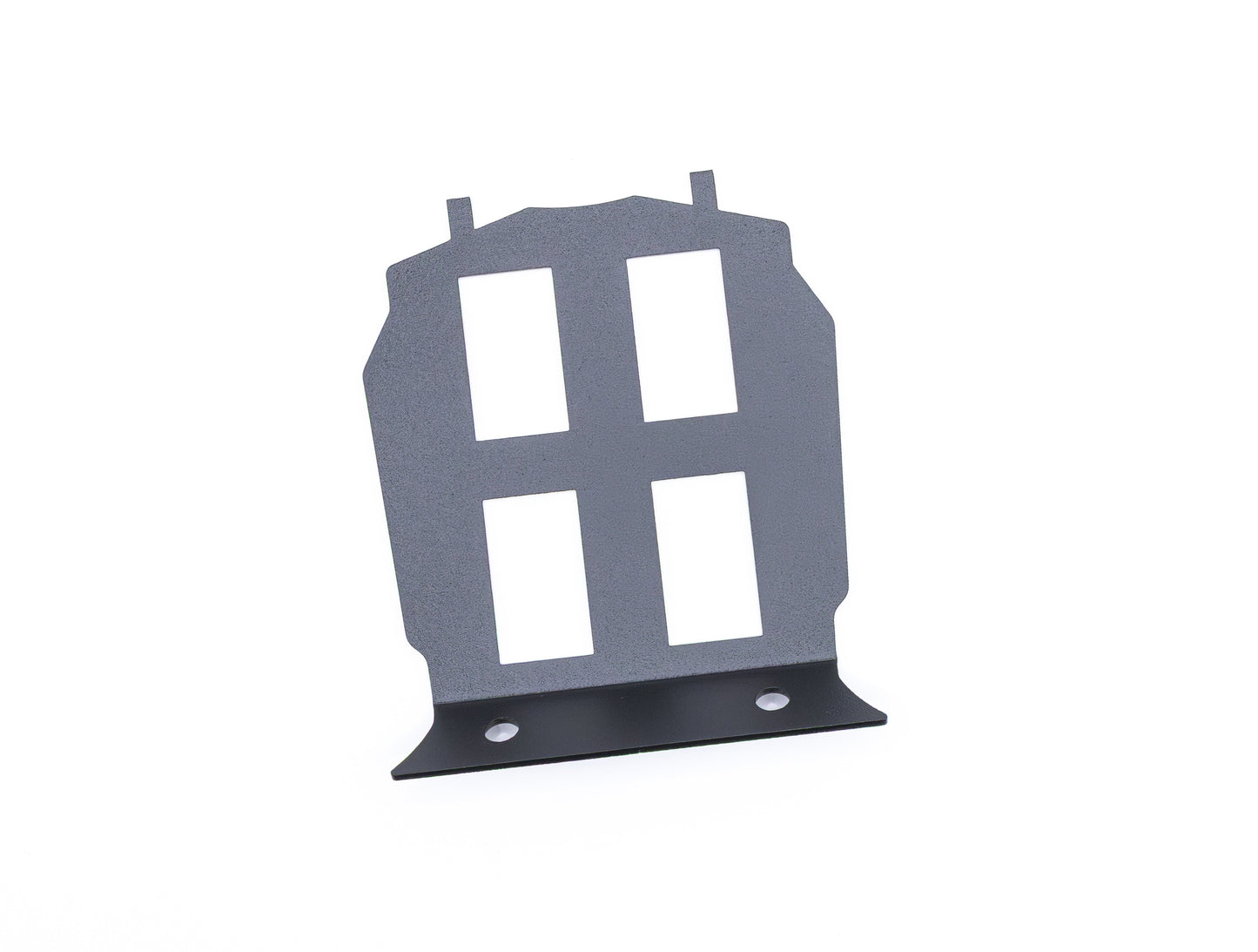 StayFlush Motorsports 15 Rocker Switch Lower Plate in black, featuring cutouts for easy switch installation.