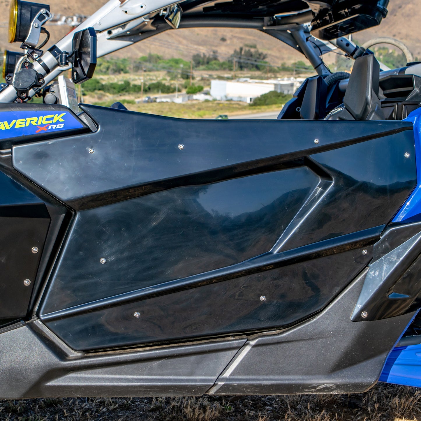 DRT Motorsports smooth black ABS front doors for Can-Am X3 2017+ Close up