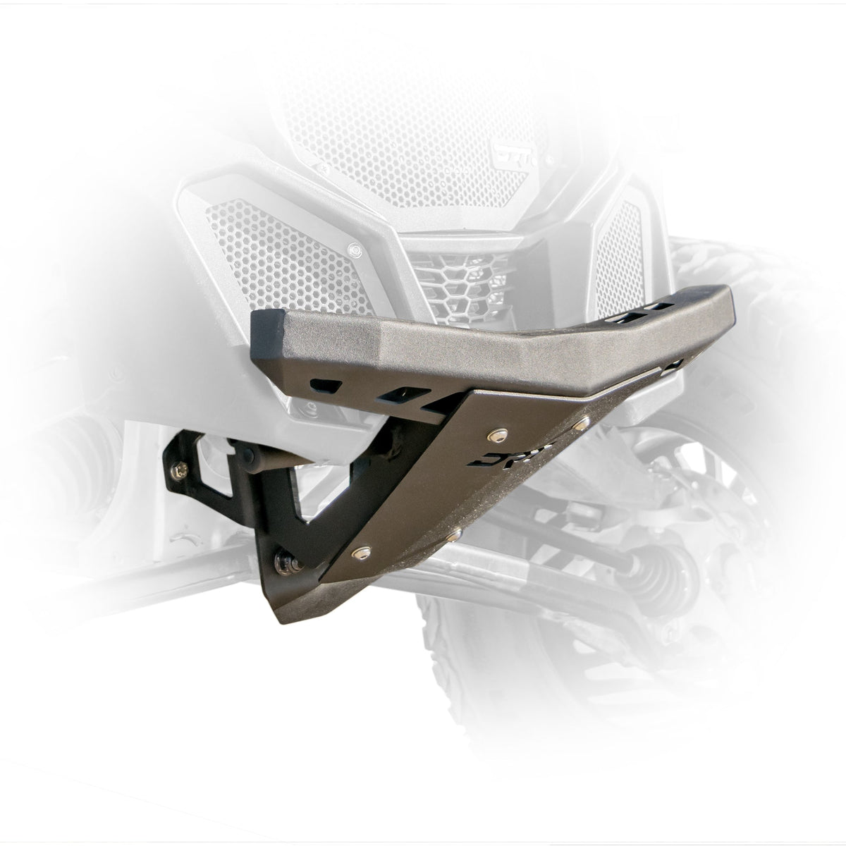 Maverick X3 front bumper and bulkhead steel assembly by DRT enhances suspension control and stability