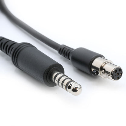 Firetruck Intercom Headset Coil Cord for Firecom Style Jacks - 15 Foot