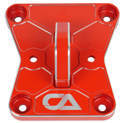 CA Tech Pull Plate  3D scanned for perfect fitment and machined from 6061 aluminum with a finished thickness of 1" for maximum durability, the new 2022 Can-Am X3 pull plate is easy to install and built to last a lifetime.   OEM color matching ensures all CA Tech parts will pair perfectly with your build. 