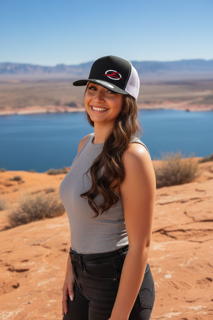 Classics 2-Tone Trucker Hat Black/White, White/Red Elektric Logo