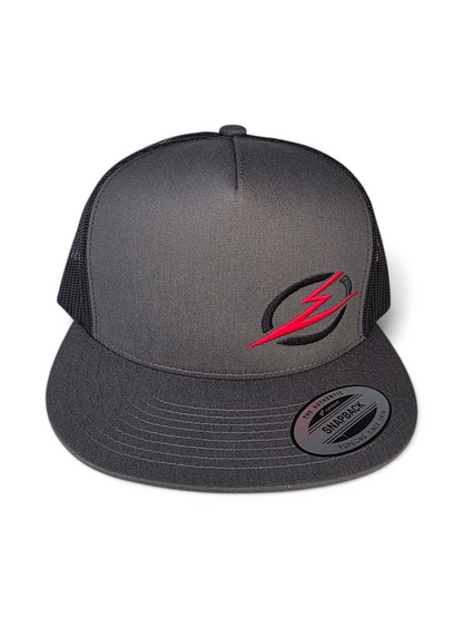 Classics 2-Tone Trucker Hat Charcoal/Black, Black/Red Elektric Logo