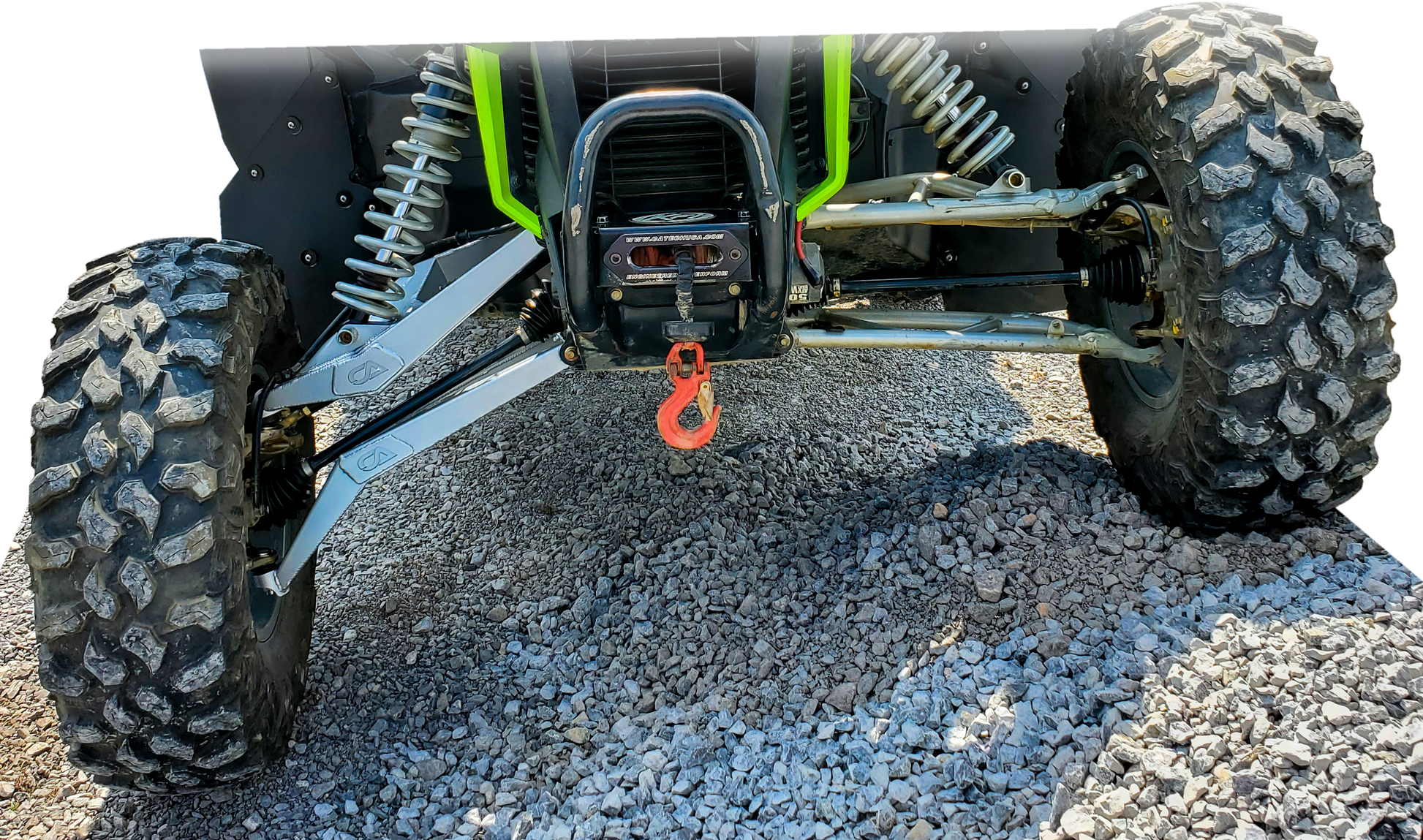 Our control arms are laser cut from 4130 chromoly then CNC broke for extremely high quality and accuracy. We've meticulously designed our control arms to be a problem solving bullet proof solution for your Talon. Our arms solve all the common and weak points that typically cause failures on OEM arms. Control arms come with bushings pre-installed.