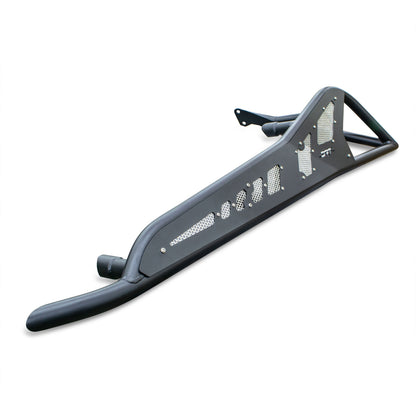 Detail shot of mounting bolts and bracket on tree kicker