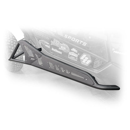 Top Side view of black DRT Tree Kicker installed on Can‑Am Maverick X3 2‑door