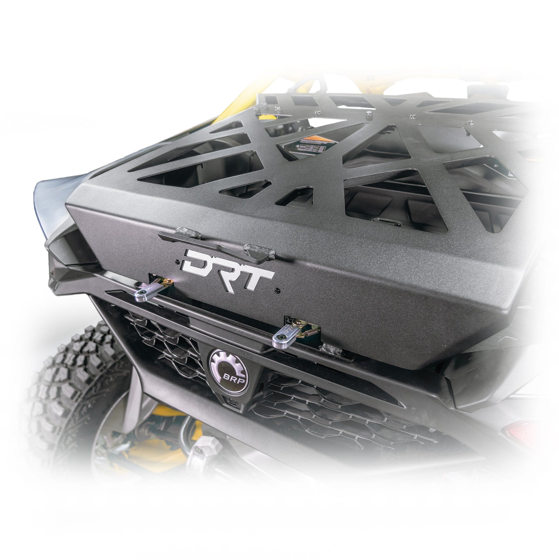 Adventure rack for Can-Am R, tire carrier with multiple mounting points and heavy hardware
