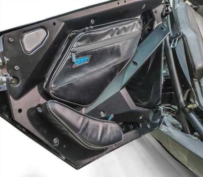Aftermarket door storage set for Polaris RZR, front position