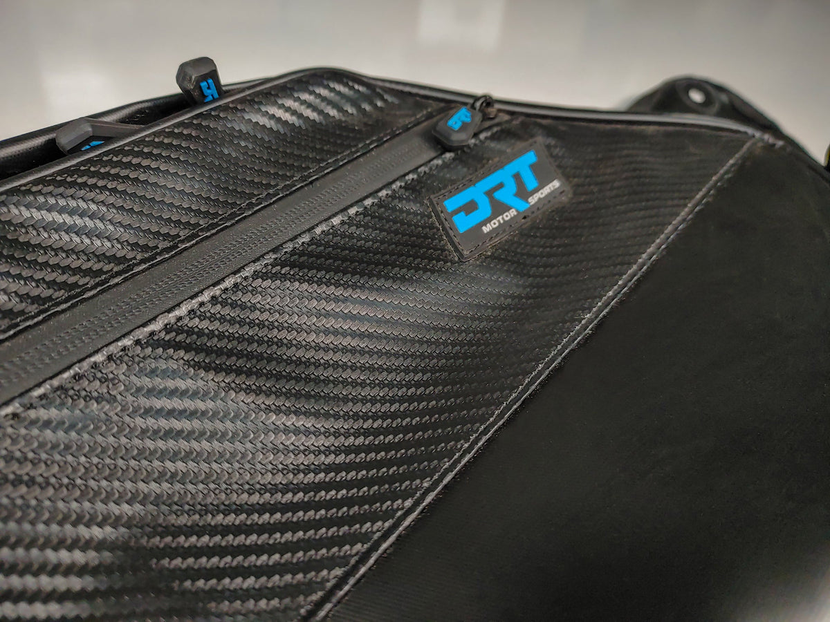 Product photo of front door bags compatible with Polaris RZR Pro XP