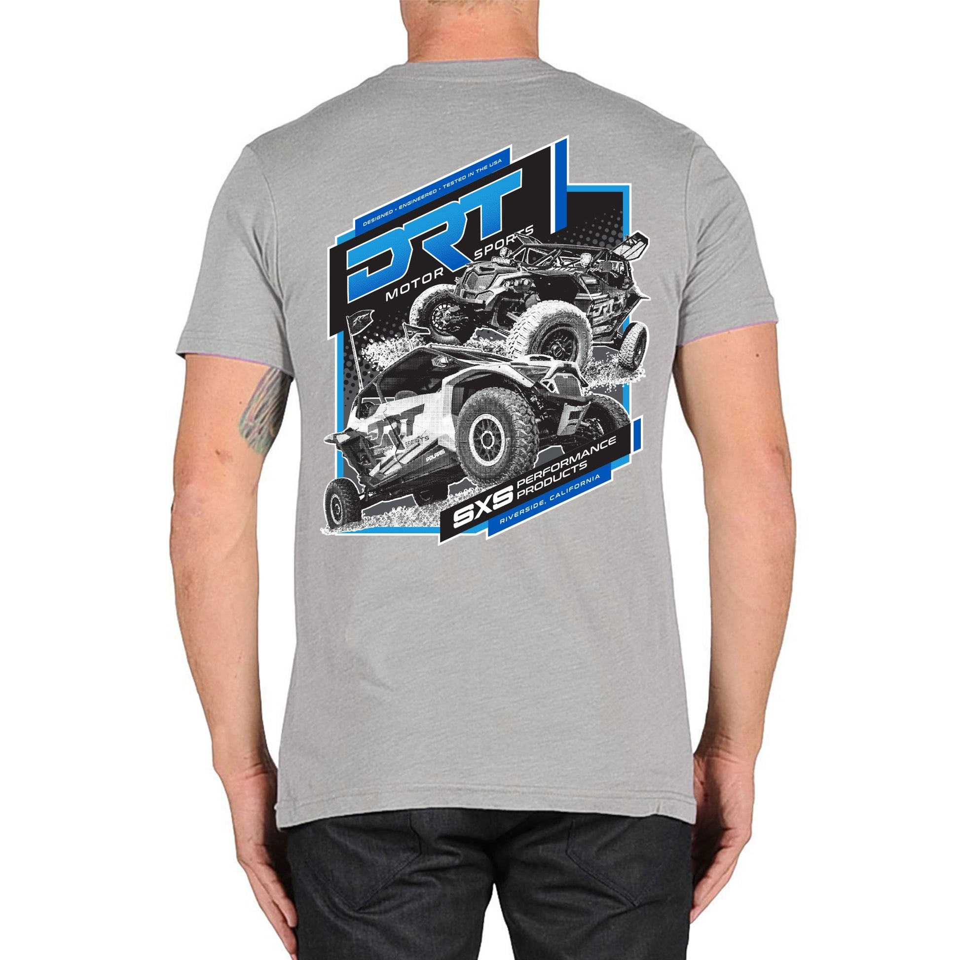 Simple grey tee with a clean silhouette back