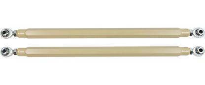 We utilize ONLY industry leading FK Brand Spherical bearings equipped with a cloth PTFE liner for durability on the high clearance lower rods and use FK brand JMX heims on the upper rods. There is no better joint to use on the planet.  The Heims are spaced for your machine’s width so its bolt and go with little to no adjusting!  Our rods are fully covered by a no hassle no BS warranty. If you damage a rod, we guarantee to replace it no questions asked, at all. 