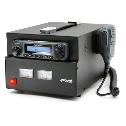 Desktop Power Supply and Cabinet for Rugged Mobile Radios