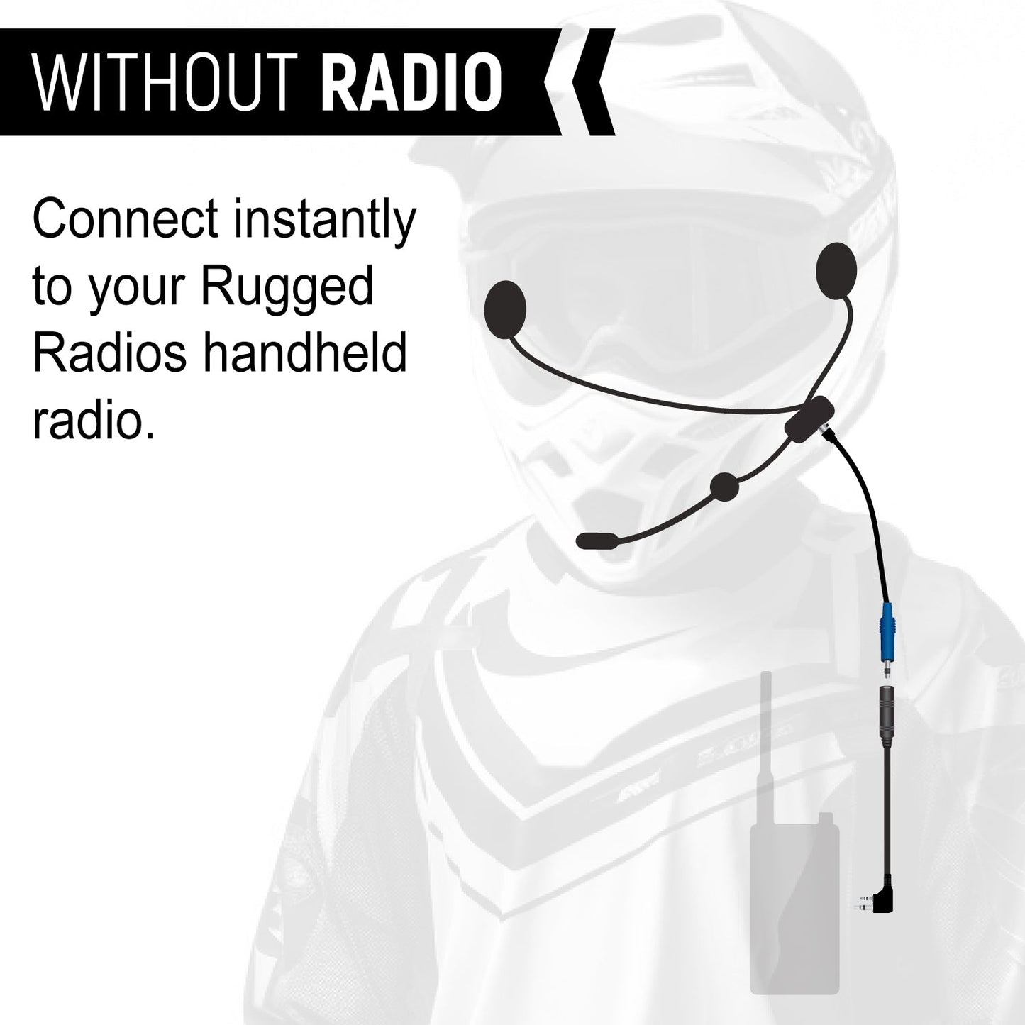 ENDURO Moto Kit -  Includes Helmet Kit and Compact Harness Cable - without Radio