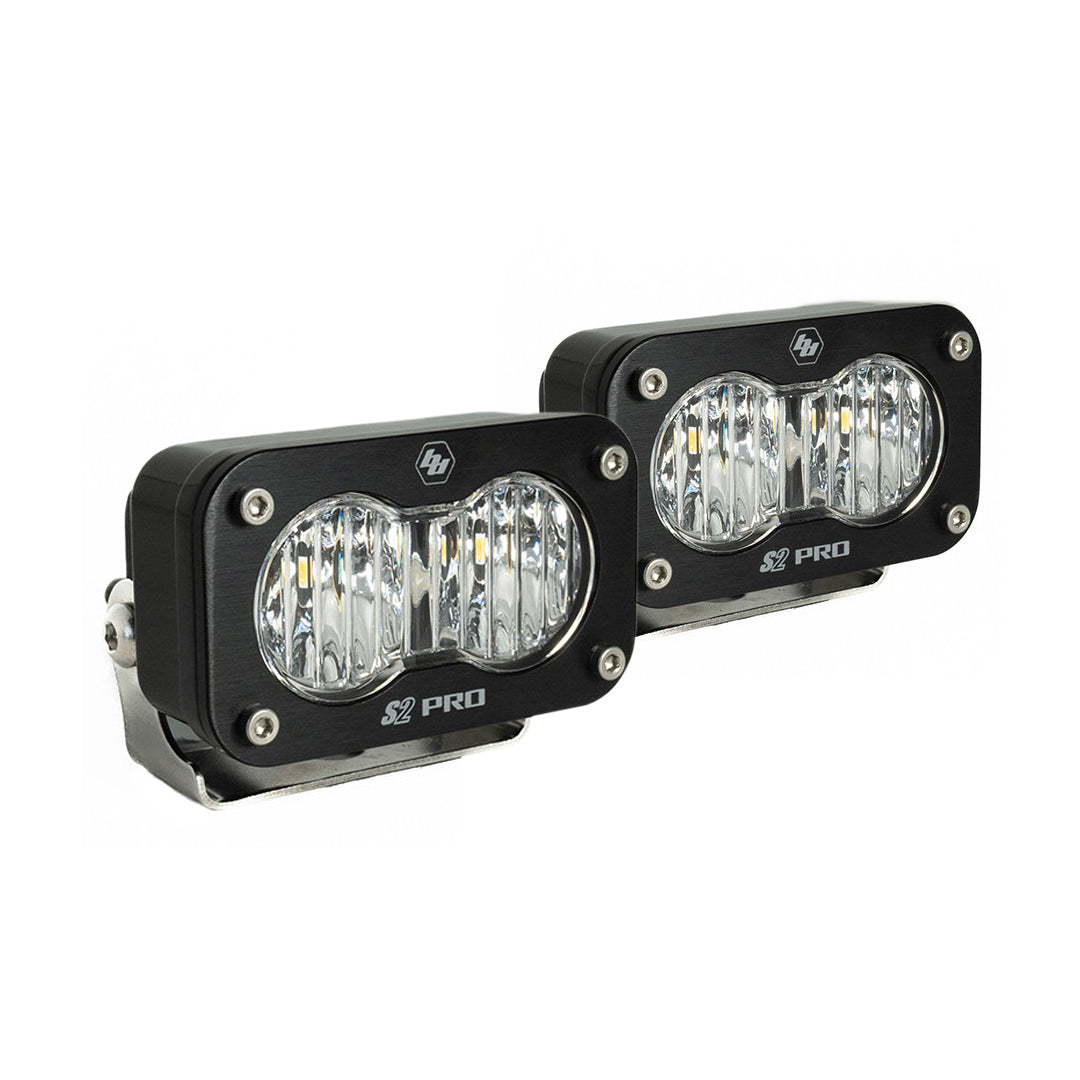 S2 Pro Black LED Auxiliary Light Pod Pair - Universal