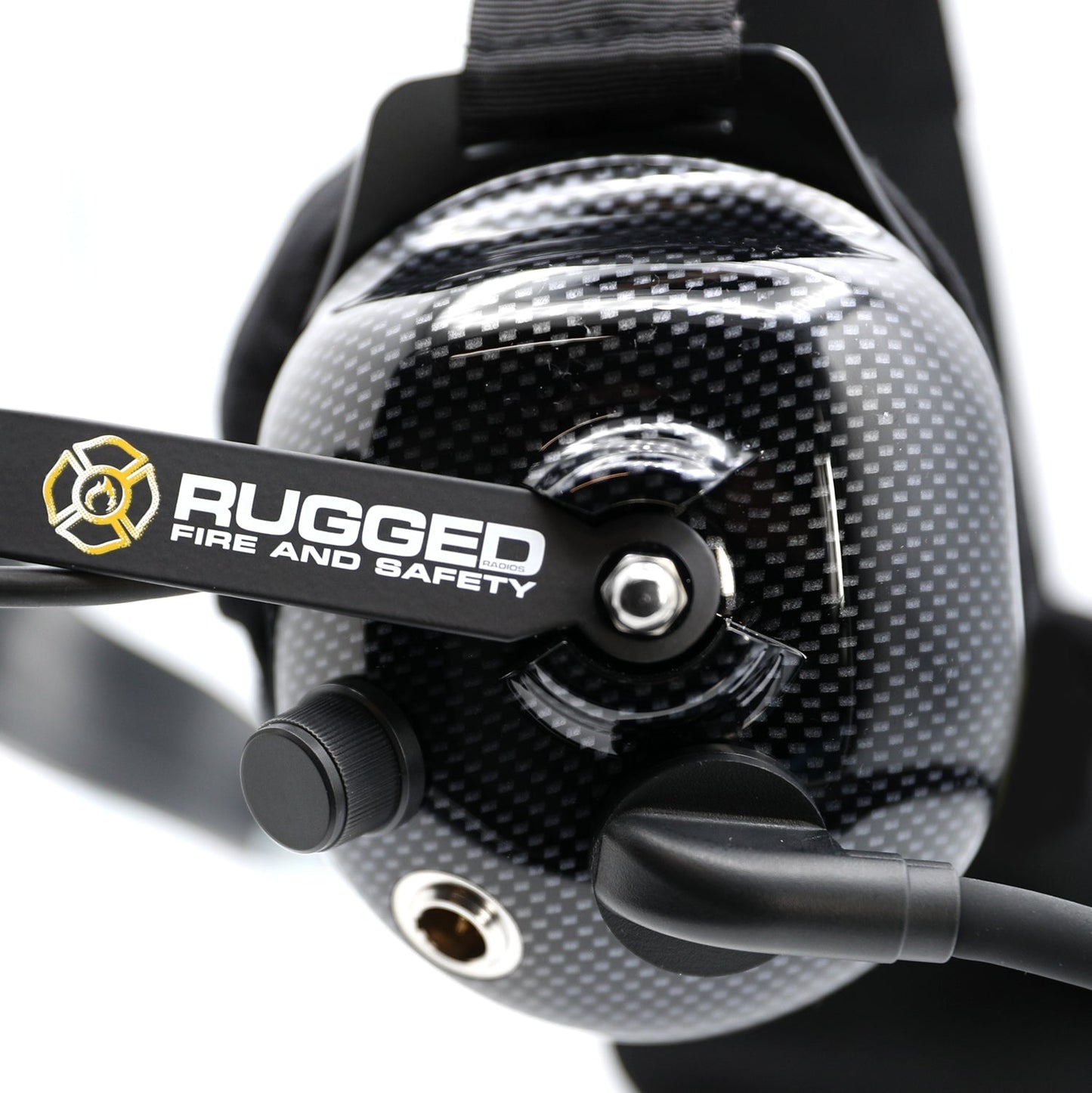 FHS Behind-The-Head Fire Safety Industrial Headset - With Mic On/Off Button / For David Clark / Sigtronics / Avcomm