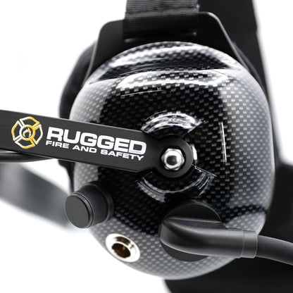 FHS Behind-The-Head Fire Safety Industrial Headset - With PTT Button / No Cable