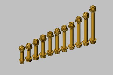 GEISER PERFORMANCE POLARIS PRO R FULL SUSPENSION 12 POINT BOLT KIT