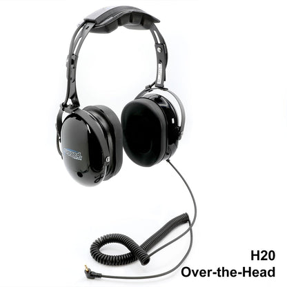 Listen Only Headsets with 3.5 mm Mono Audio Cable - H40 Behind-the-Head