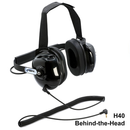 Listen Only Headsets with 3.5 mm Mono Audio Cable - H20 Over-the-Head